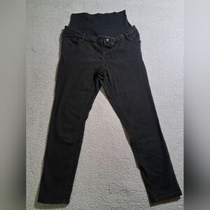 Old Navy Maternity Women`s Black Rockstar Super Skinny Full Panel Jeans Size 12
